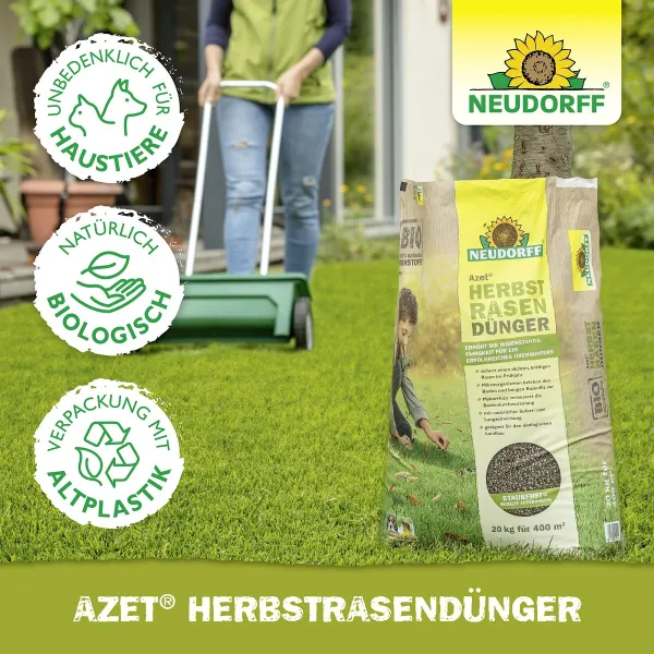 NEUDORFF® BIO Azet® HerbstRasenDünger für 800 m² - 20 kg x 2