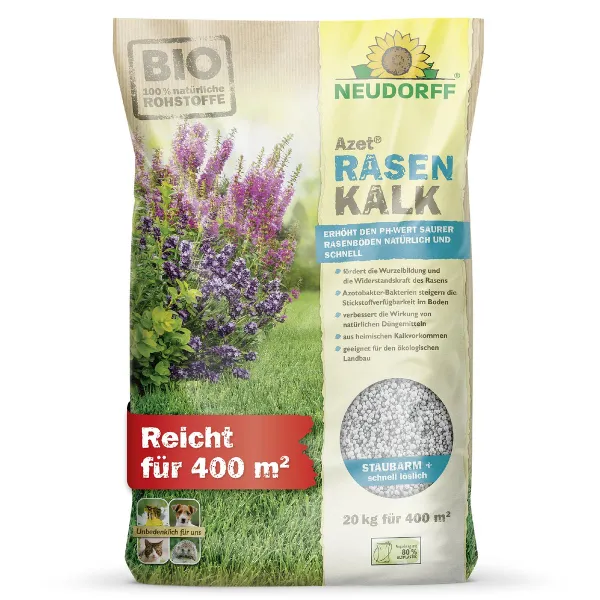 NEUDORFF® BIO Azet® Rasen Kalk für 400 m² - 20 kg