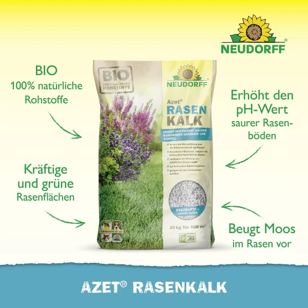 NEUDORFF® BIO Azet® Rasen Kalk für 400 m² - 20 kg