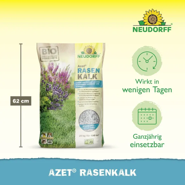 NEUDORFF® BIO Azet® Rasen Kalk für 400 m² - 20 kg