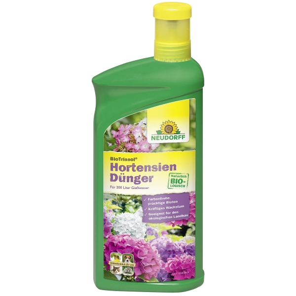 NEUDORFF® BioTrissol® Hortensiendünger für 100 Liter Gießwasser - 1 Liter