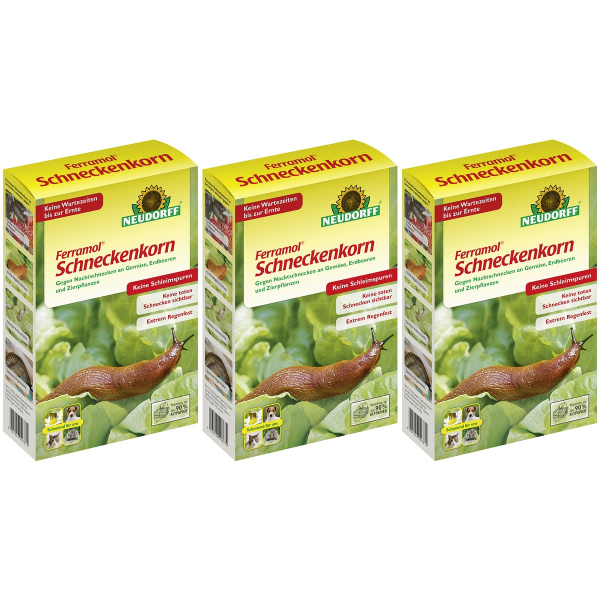 NEUDORFF® Ferramol® Schneckenkorn Extrem regenfest - 2 kg x 3
