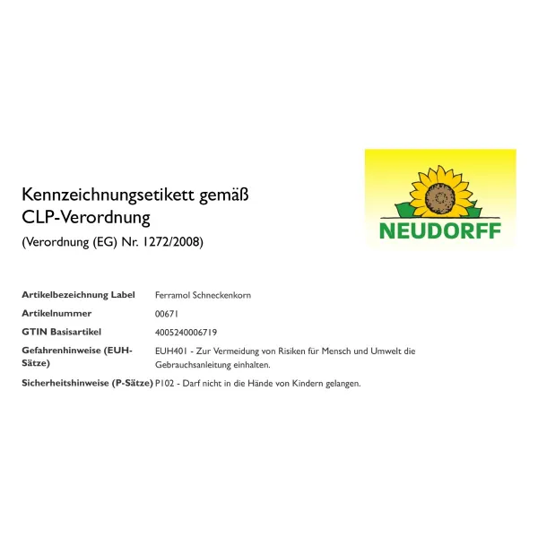 NEUDORFF® Ferramol® Schneckenkorn Extrem regenfest - 2 kg x 3