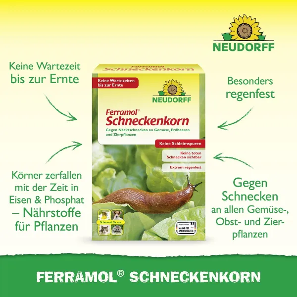 NEUDORFF® Ferramol® Schneckenkorn Extrem regenfest - 2 kg x 6