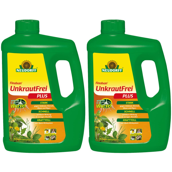 NEUDORFF® Finalsan® UnkrautFrei Plus 2er Set = 2 x 2 Liter Konzentrat für 240 m²