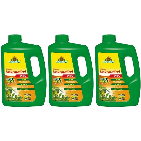 NEUDORFF® Finalsan® UnkrautFrei Plus 3er Set = 3 x 2 Liter Konzentrat für 360 m²