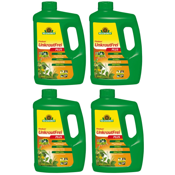 NEUDORFF® Finalsan® UnkrautFrei Plus Konzentrat für je 120 m² - 2 Liter x 4