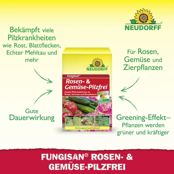 NEUDORFF® Fungisan® Rosen- und Gemüse-Pilzfrei für 20 Liter Spritzbrühe - 16 ml