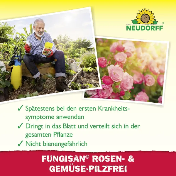 NEUDORFF® Fungisan® Rosen- und Gemüse-Pilzfrei für 20 Liter Spritzbrühe - 16 ml