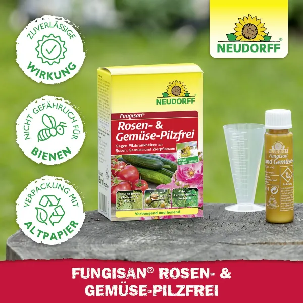NEUDORFF® Fungisan® Rosen- und Gemüse-Pilzfrei für 20 Liter Spritzbrühe - 16 ml
