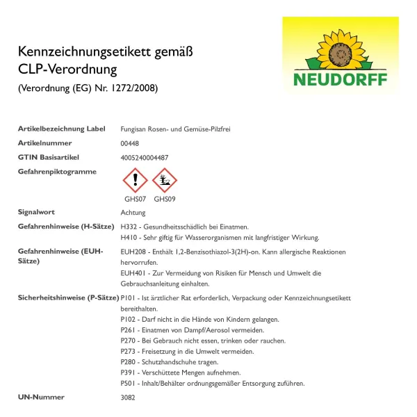 NEUDORFF® Fungisan® Rosen- und Gemüse-Pilzfrei für 20 Liter Spritzbrühe - 16 ml