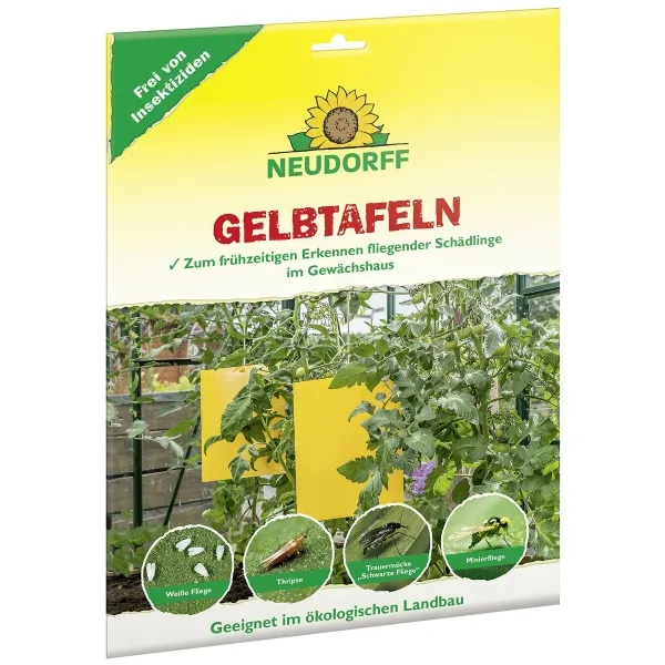 NEUDORFF® Gelbtafeln Großformat 25 x 32 cm - 5 Tafeln