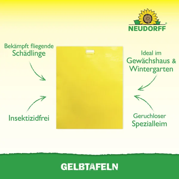 NEUDORFF® Gelbtafeln Großformat 25 x 32 cm - 5 Tafeln