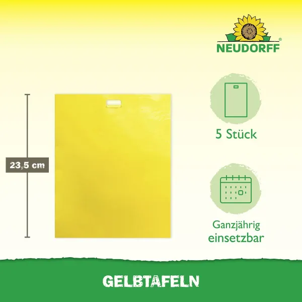 NEUDORFF® Gelbtafeln Großformat 25 x 32 cm - 5 Tafeln