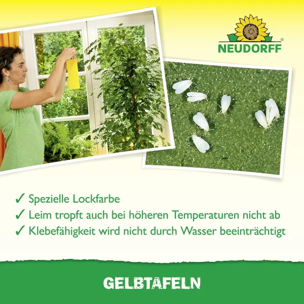 NEUDORFF® Gelbtafeln Kleinformat 7,5 x 20 cm - 21 Tafeln