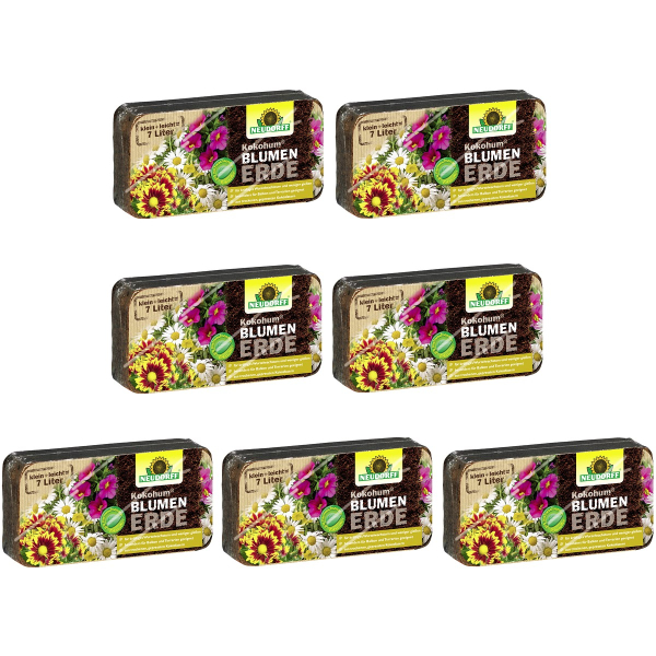 NEUDORFF® Kokohum® BlumenErde Brikett ergibt - 7 Liter x 7