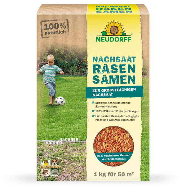 NEUDORFF® Nachsaat RasenSamen für bis zu 50 m² - 1 kg