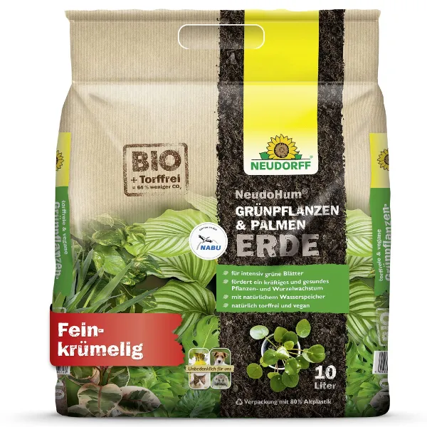 NEUDORFF® NeudoHum® BIO Grünpflanzen- & Palmenerde torffrei - 10 Liter