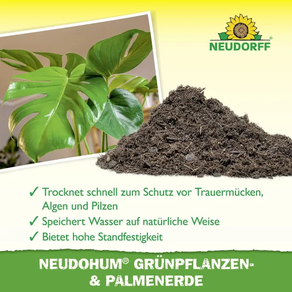 NEUDORFF® NeudoHum® BIO Grünpflanzen- & Palmenerde torffrei - 10 Liter