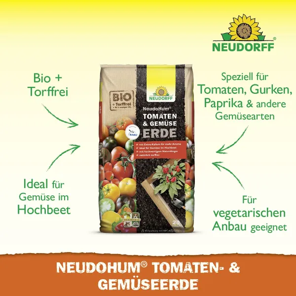 NEUDORFF® NeudoHum® BIO Tomaten- & Gemüseerde torffrei - 20 Liter