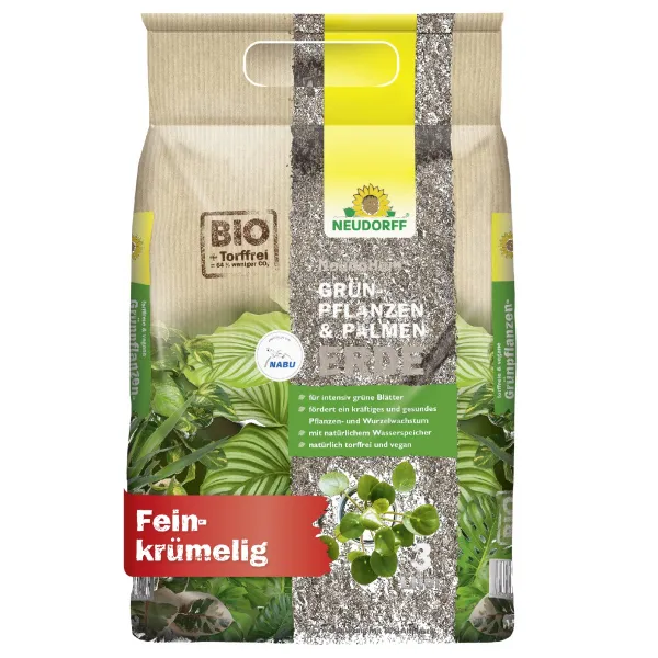 NEUDORFF® NeudoHum® Grünpflanzen- & Palmenerde torffrei - 3 Liter