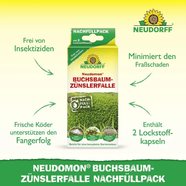 NEUDORFF® Neudomon® BuchsbaumzünslerFalle Nachfüllpack - 2 Lockstoffdepots