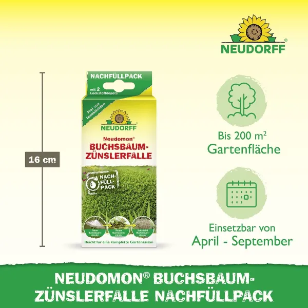 NEUDORFF® Neudomon® BuchsbaumzünslerFalle Nachfüllpack - 2 Lockstoffdepots x 3