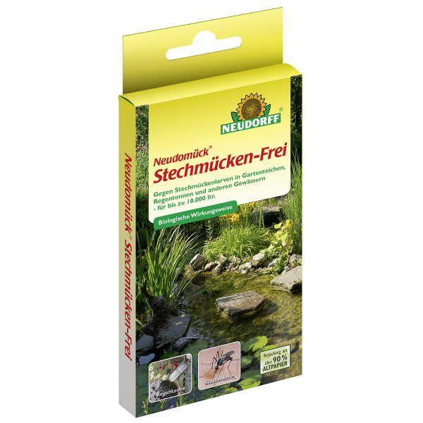 NEUDORFF® Neudomück® Stechmücken-Frei für bis zu 10.000 Liter Wasser - 10 Tabletten