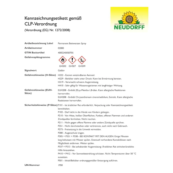 NEUDORFF® Permanent® BettwanzenSpray - 500 ml