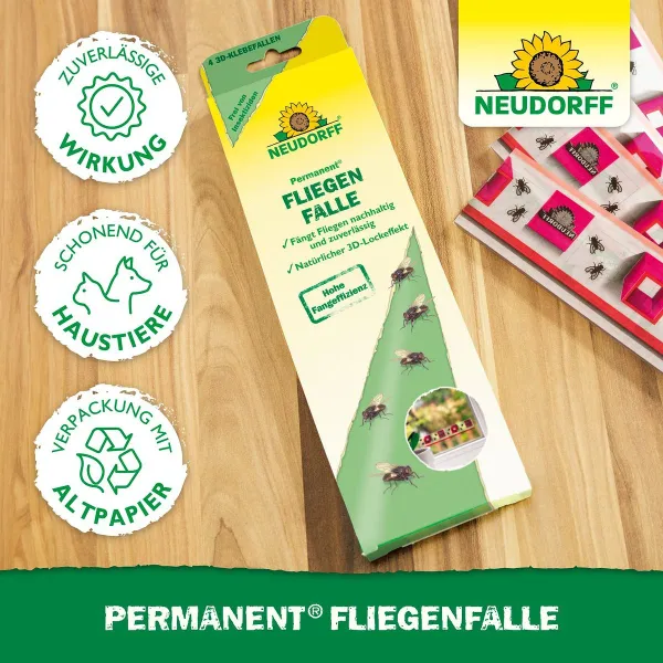 Neudorff Permanent FliegenFalle - 4 Klebefallen