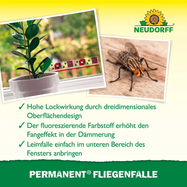 Neudorff Permanent FliegenFalle - 4 Klebefallen