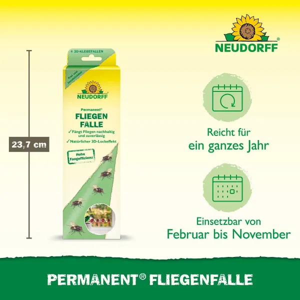 Neudorff Permanent FliegenFalle - 4 Klebefallen