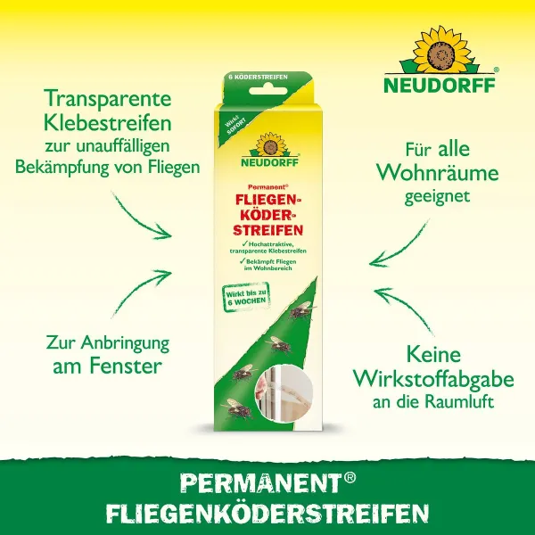 NEUDORFF® Permanent® FliegenköderStreifen - 6 Streifen