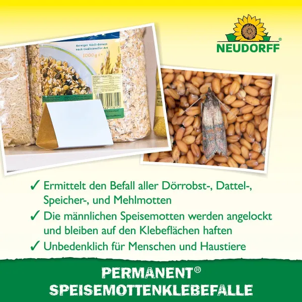 NEUDORFF® Permanent® SpeisemottenKlebefalle - 3 Fallen