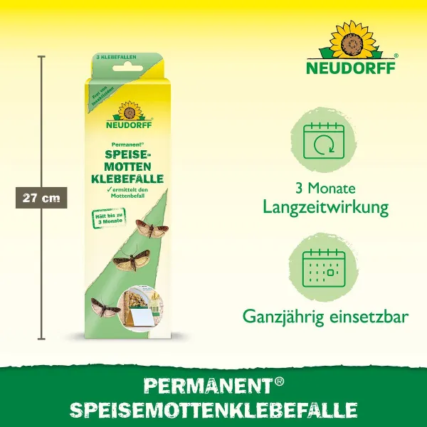 NEUDORFF® Permanent® SpeisemottenKlebefalle - 3 Fallen