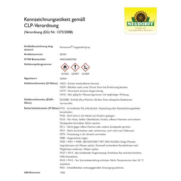NEUDORFF® Permanent® UngezieferSpray - 500 ml