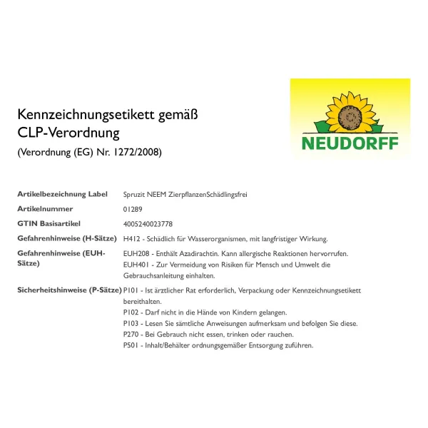 NEUDORFF® Spruzit® NEEM ZierpflanzenSchädlingsfrei - 450 ml