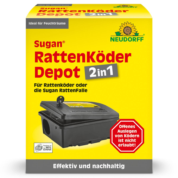NEUDORFF® Sugan® RattenKöder Depot 2in1