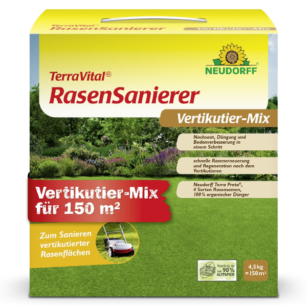 NEUDORFF® TerraVital® RasenSanierer Vertikutier-Mix für 150 m² - 4,5 kg