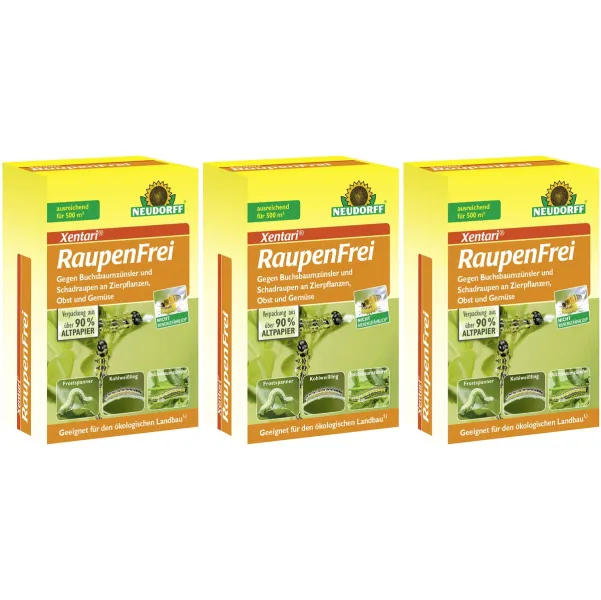 NEUDORFF® Xentari® RaupenFrei gegen Buchsbaumzünsler & Schadraupen - 25 g x 3 NEUDORFF® Xentari® RaupenFrei gegen Buchsbaumzünsler & Schadraupen - 25 g x 3