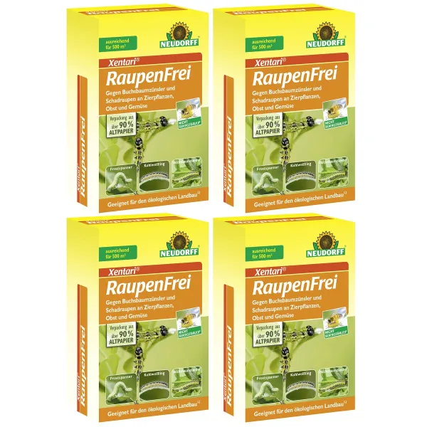 NEUDORFF® Xentari® RaupenFrei gegen Buchsbaumzünsler & Schadraupen - 25 g x 4 NEUDORFF® Xentari® RaupenFrei gegen Buchsbaumzünsler & Schadraupen - 25 g x 4
