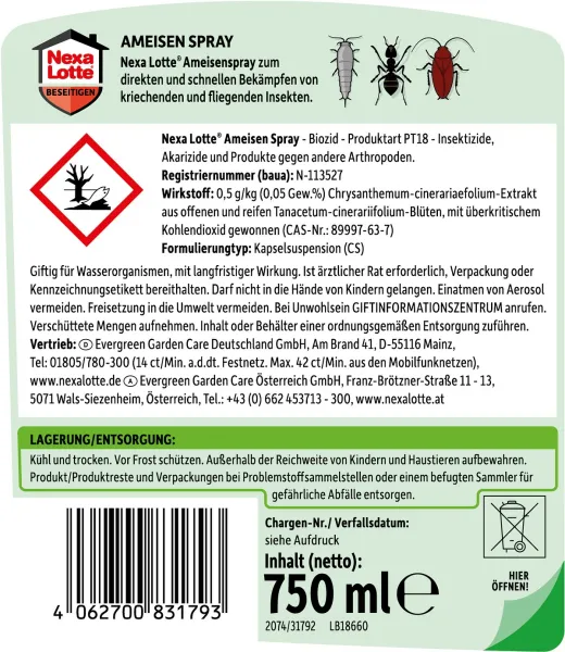 Nexa Lotte® Ameisen Spray - 750 ml