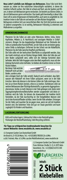 Nexa Lotte® Bettwanzen Leimfalle - 2 Stück
