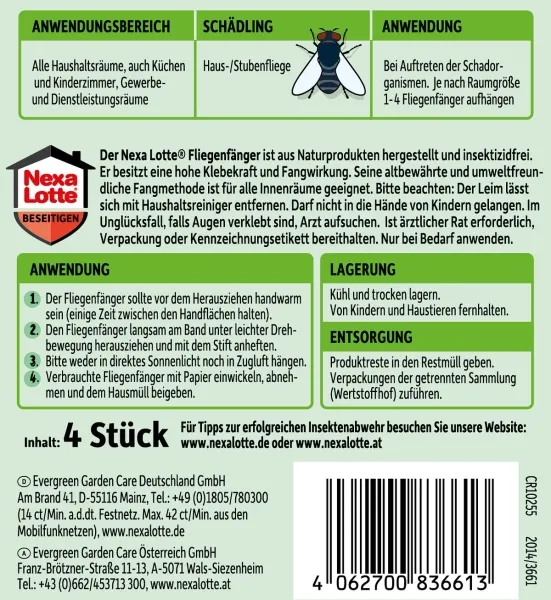 Nexa Lotte® Fliegenfänger - 4 Stück