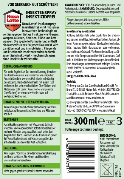 Nexa Lotte® Insektenspray Insektizidfrei - 300 ml