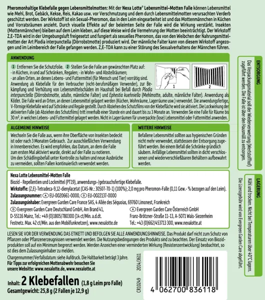 Nexa Lotte® Lebensmittel-Motten Falle - 2 Stück