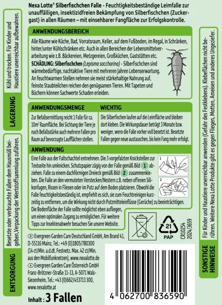Nexa Lotte® Silberfischchen Falle - 3 Stück