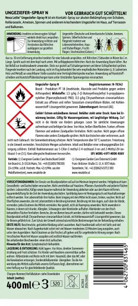 Nexa Lotte® Ungeziefer Spray N - 400 ml