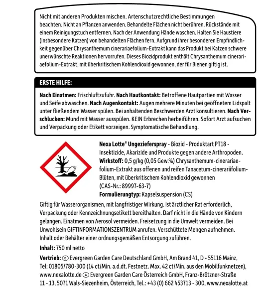 Nexa Lotte® Ungezieferspray - 800 ml