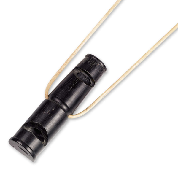 Nobby® Hunde Büffelhornpfeife Zwei-Ton Schwarz fürs Training 7 cm